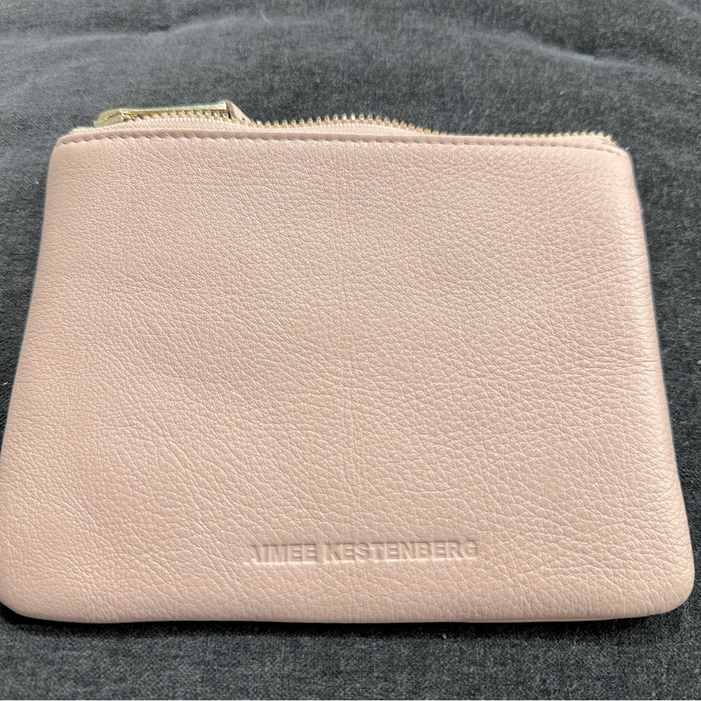 NWOT Aimee Kestenberg Leather Wristlet “Saturdays are for the girls”